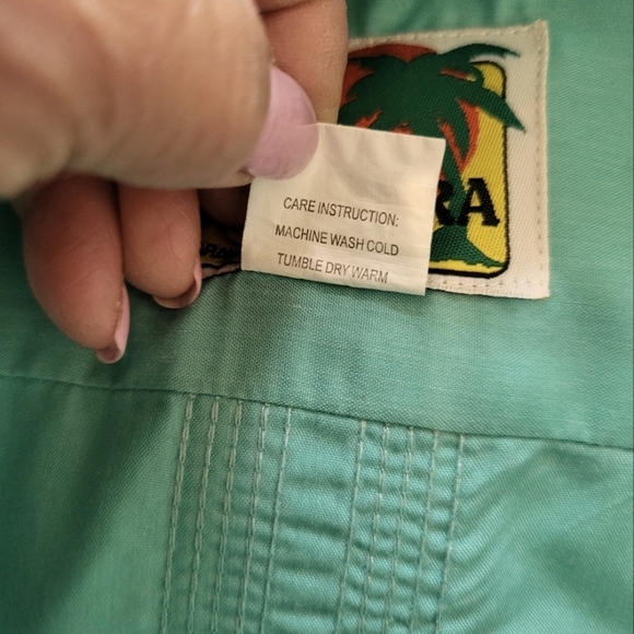 Haband Guatavera Turquoise Short Sleeve Large Shirt with Embroidery - Picture 4 of 11